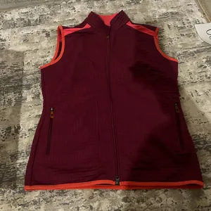 Nike Maroon Golf Zip Up Vest Size Medium thumbnail 1