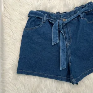 Time‎ and Tru Women's Size 18 Fashion Short Denim Medium Wash Tie Waist Stretch thumbnail 6