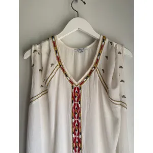 O'Neill Embroidered Gauze Cover-Up Dress Women's XS Ivory Boho Beach Resort thumbnail 2