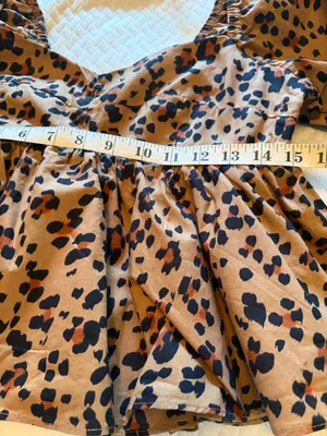 English Factory leopard print peplum top thumbnail 2