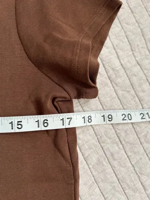 Vtg Y2K 90’s Mossimo 100% cotton Brown baby ringer T-shirt large minimalist thumbnail 6