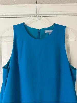 Antonio Melani Sleeveless Teal Shift Dress Size 4 Summer Work‎ Casual Minimalist thumbnail 2