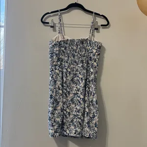 Abercrombie & Fitch Blue Floral Mini Dress Size Medium thumbnail 6