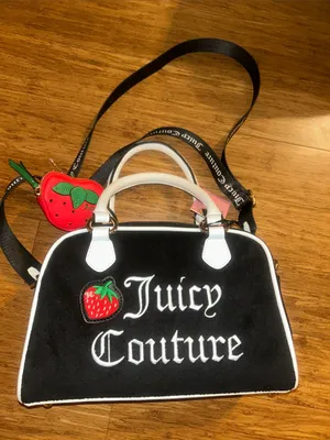 Juicy Couture Sweet N Juicy Apple Satchel Bag Liquorice thumbnail 1