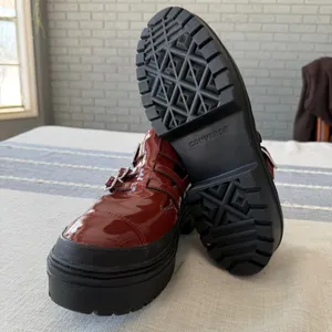 Converse Lug Sole Mary Jane’s Women’s Size 10.5 Red Patent Leather Platform Y2K thumbnail 9