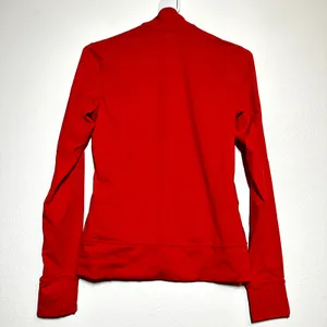 Lole Essential Up Jacket Full Zip Long Sleeve Mock Neck Zipper Pocket Red XS thumbnail 6