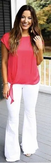 White Flare Pants Size 3 (2 thumbnail 7