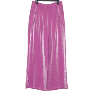 Maeve Shimmer Wide Leg Trousers Pants High Rise Orchid Statement Party Glam 10 thumbnail 2
