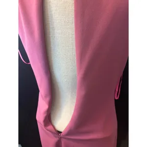Betsey Johnson Pink Bow Shoulder Asymmetrical Sheath Dress Size 2 thumbnail 9