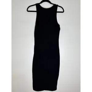 Cotton On Womens Small Black Sleeveless Racerback Ribbed Bodycon Midi Dress thumbnail 4