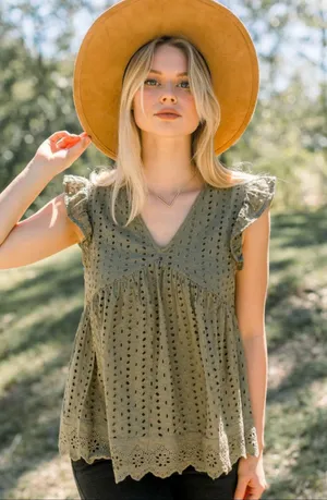 Eyelet Top NWOT thumbnail 1
