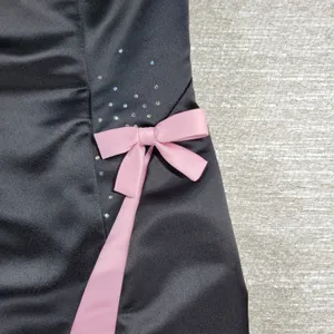 VTG Gunne Sax Jessica McClintock Gown 5/6 Black‎ Pink Satin Fairy Formal Dress thumbnail 8