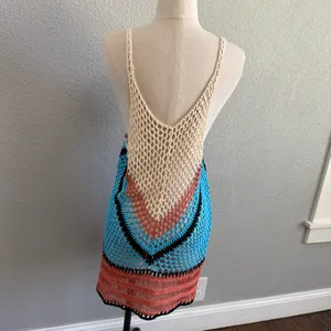 Deep‎ V Crochet Knit Dress Size Medium thumbnail 6