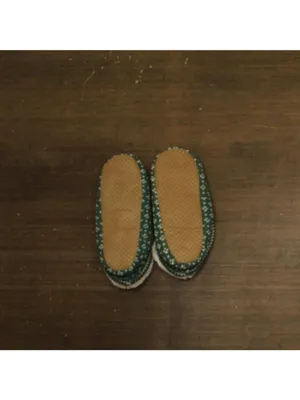 NWT Auden Fair Isle Knit Slipper Sock with Faux Fur Lining 94713669 Green S/M thumbnail 3