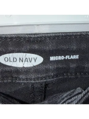 Old Navy Micro-Flare Black Jeans Women’s Size 8 thumbnail 5