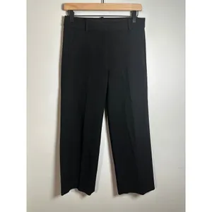 J.Crew 365 Peyton High-Rise Wide-Leg Cropped Pant Black Four-Season Stretch‎ thumbnail 2