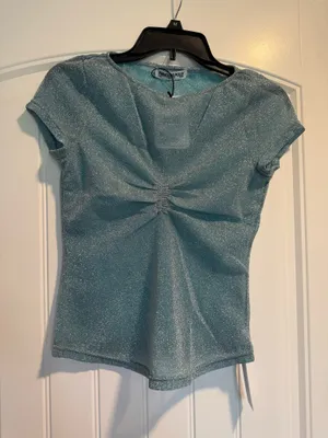 Princess Polly Mesh Top Aqua  thumbnail 5