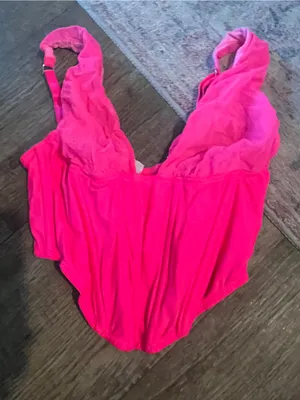 Urban outfitters pink mesh corset top M thumbnail 5