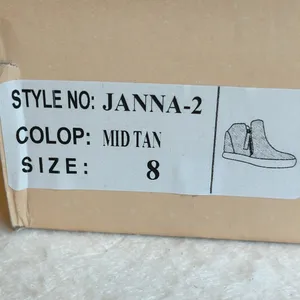 New Tan Sneaker Booties with wedge heel by AMS JANNA-2 Mid size 8 thumbnail 5