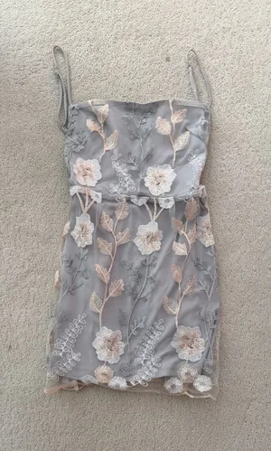 Silver homecoming dress Size XS thumbnail 1