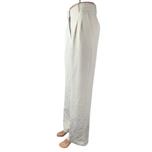 Aritzia Wilfred Women White Pleated High Rise Wide Leg Straight Trousers Pants 2 thumbnail 4
