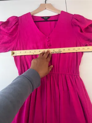 Simply Vera Vera Wang Semi Satin‎ Pink V-Neck Puff Sleeve Maxi Dress Size XS NWT thumbnail 13