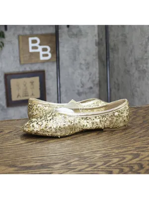 NWT A New Day Womens Sammie Shoes Sequin Ballet Flats 94685489 Gold Yellow 9M thumbnail 8