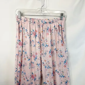 Catherine Malandrino Small Pajama Set Pink‎ Floral Short Sleeve Pants Soft 1698 thumbnail 12