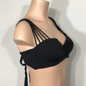 New. COCO REEF adjustable multi-way black Strappy bikini top. 32/34-C thumbnail 4