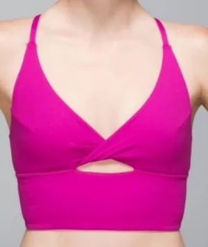 Lululemon Twist Bra Long Line Raspberry M/L thumbnail 1