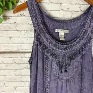 Vintage Whimsigoth 90’s Purple Mineral Dye Sleeveless Dress thumbnail 4