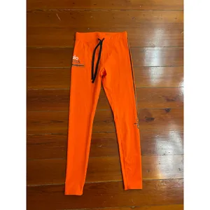 Alo Yoga Orange Logo Side Stripe Drawstring Leggings Women’s Small thumbnail 6