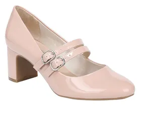 LifeStride True Women’s blush Patent Mary Jane Pumps heels Size 6.5 thumbnail 1