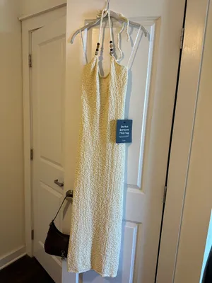 Lulus NWT White Beaded Dress thumbnail 6