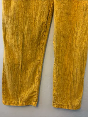 Rhea mustard yellow acid wash looking bohemian overalls size medium thumbnail 11