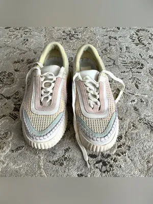Modern Women's Pastel Knit Platform Sneakers 🌸 thumbnail 6