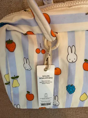 BAGGU Regular Bowler Bag- Picnic Stripes Miffy thumbnail 6