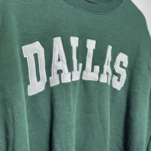 New York Popular Women Cotton Dallas Texas Sweatshirt XL Green Crewneck Pullover thumbnail 2