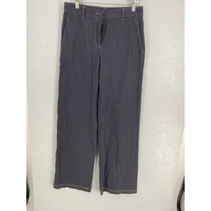 Zara Womens Wide Leg Jeans Dark Wash Contrast Stitching Size S 26 thumbnail 2