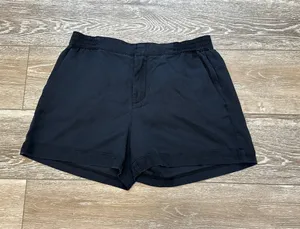 A New Day Sz M Navy Blue Shorts Eladtic Back Cute & Comfy thumbnail 1