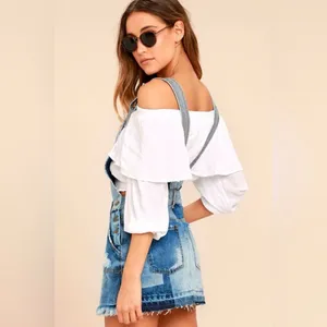 Free People Patchwork Blues Blue Denim Pinafore Dress, Size 4 thumbnail 8