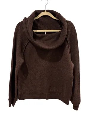 Free People Echo Beach Pullover Sweater in Brown Size Medium thumbnail 3