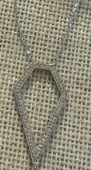 Lot a801 size 16 inch chain 1.5 pendant 925 sterling silver necklace pendant thumbnail 1
