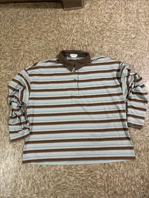 Lovers + Friends Rowan Rugby Top en Blue & Brown Stripe thumbnail 3