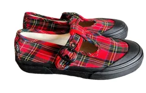 VANS NEW Unisex Plaid Mary Jane Unisex Shoe Size 6 or 4.5 #B1843 thumbnail 1