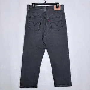 Levi’s Black Ribcage Straight Ankle Jeans thumbnail 7