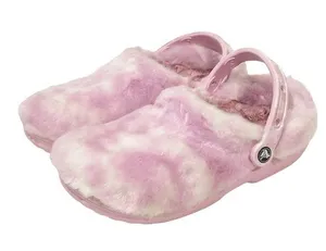 CROCS WOMENS Size 9 CLASSIC FUR SURE PINK CLOGS Slip On thumbnail 1