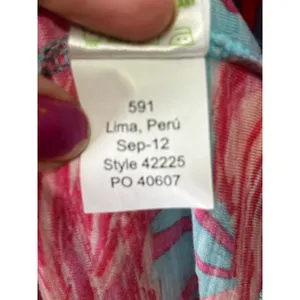Lilly Pulitzer Cassie Flamingo Print Cotton Shift Dress 3/4 Sleeve Size Small thumbnail 8