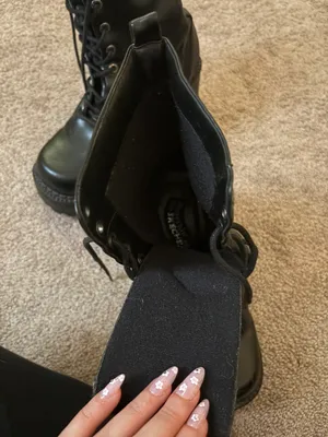 Skechers Platform Black LaceUp Boots thumbnail 4