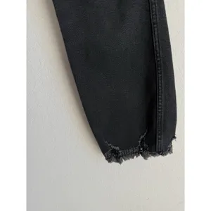 Good American Women's 10/30 Good‎ Curve Straight Leg Jeans Black GCS126T Raw Hem thumbnail 5